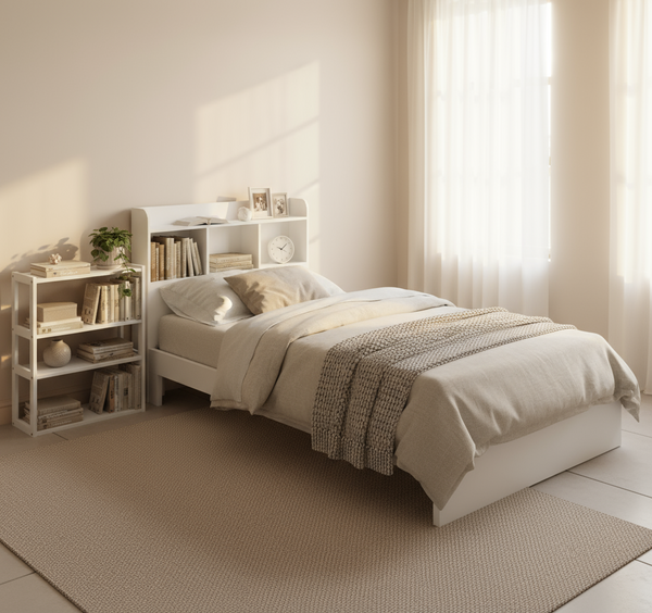 Cama Librero con Gavetas auxiliares