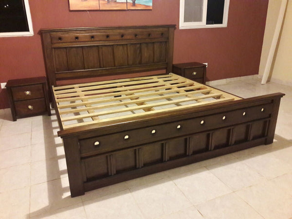 Cama Sevilla 3/4 con dos gavetas auxiliares