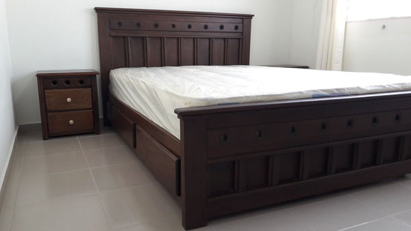 Cama Sevilla 3/4 con dos gavetas auxiliares